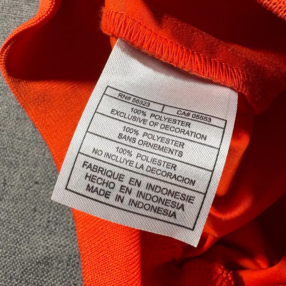 Vintage Nike Windbreaker Kids Medium Orange Clemson Tiger V-Neck Pullover Jacket